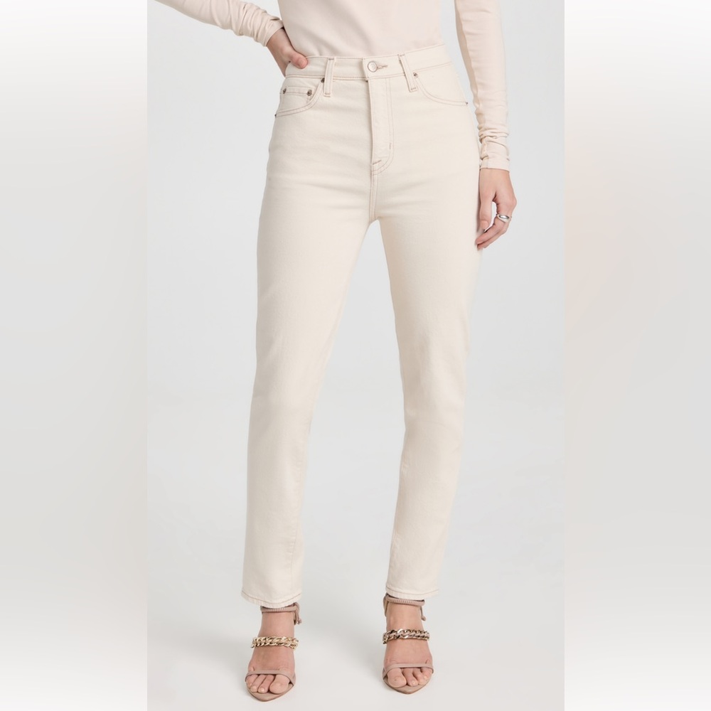 NWOT Pistola Kate Straight Jeans: off white : Size 25